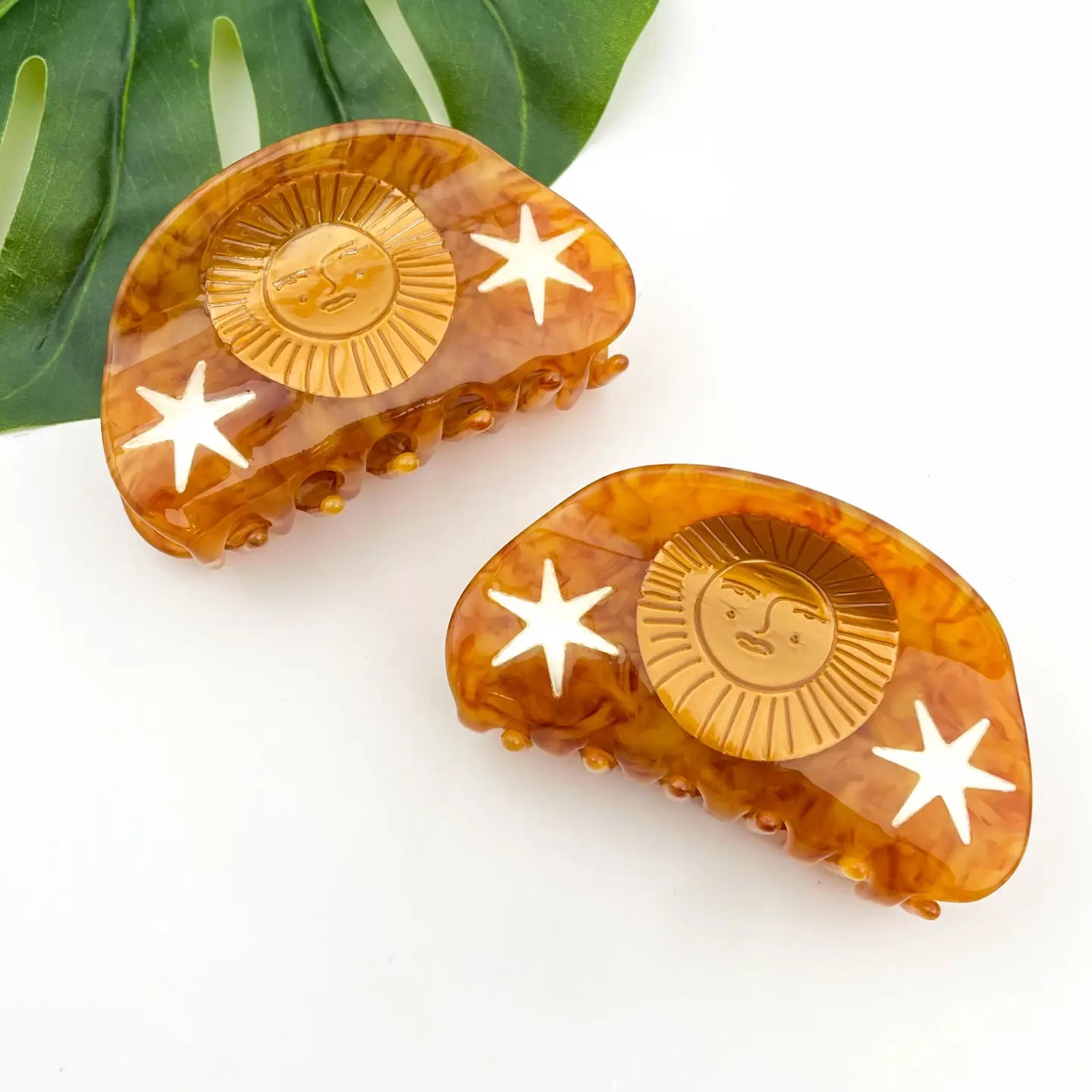 Sun & Stars Acetate Hair Clip