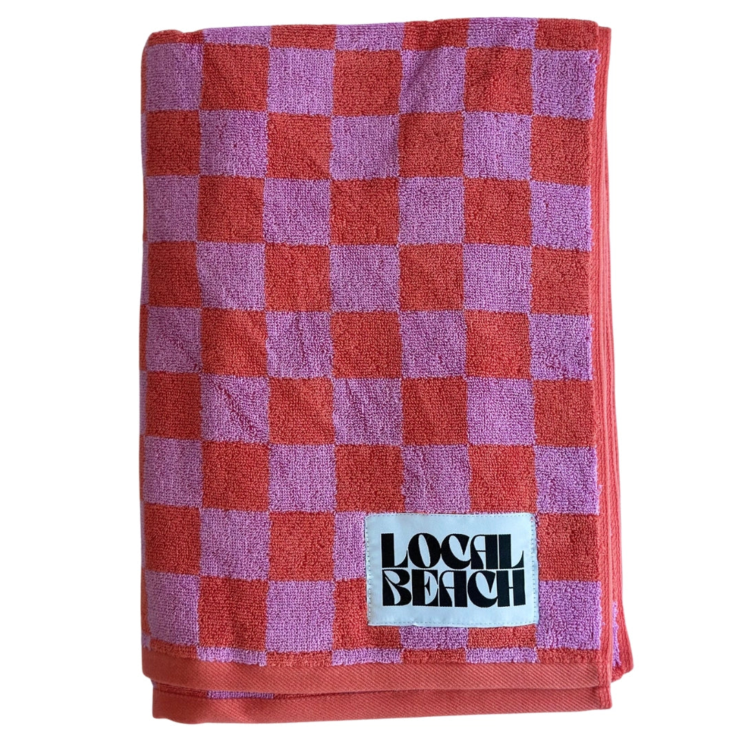 Checkered Beach & Bath Towel