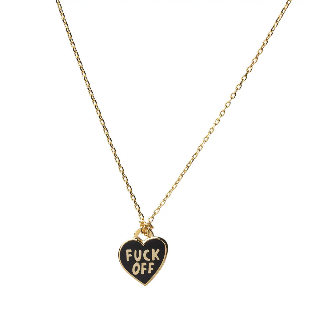 Necklace || F*Ck Off Heart Pendant
