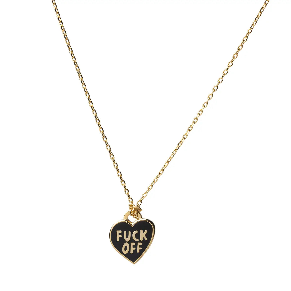 Necklace || F*Ck Off Heart Pendant