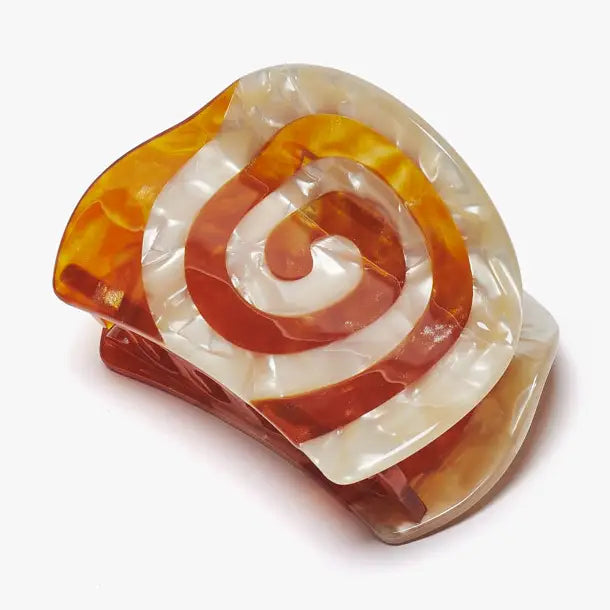 Golden Honey Spiral Acetate Hair Claw