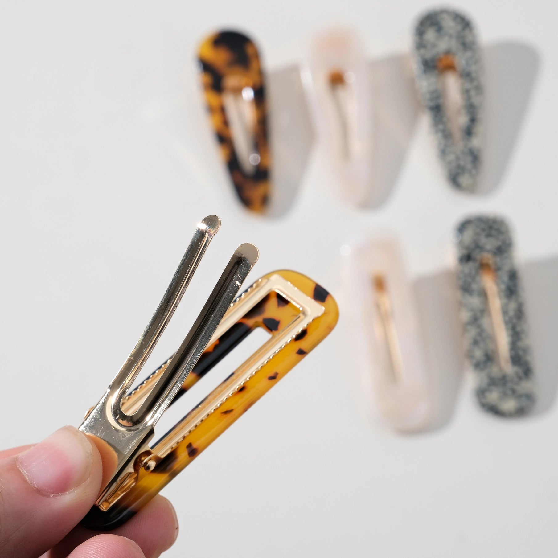 Printed Barrette Hair Clips || Set of 2