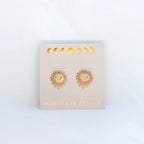 Open Heart Stud Earrings
