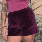 Velour Jogger Shorts || Purple || FINAL SALE