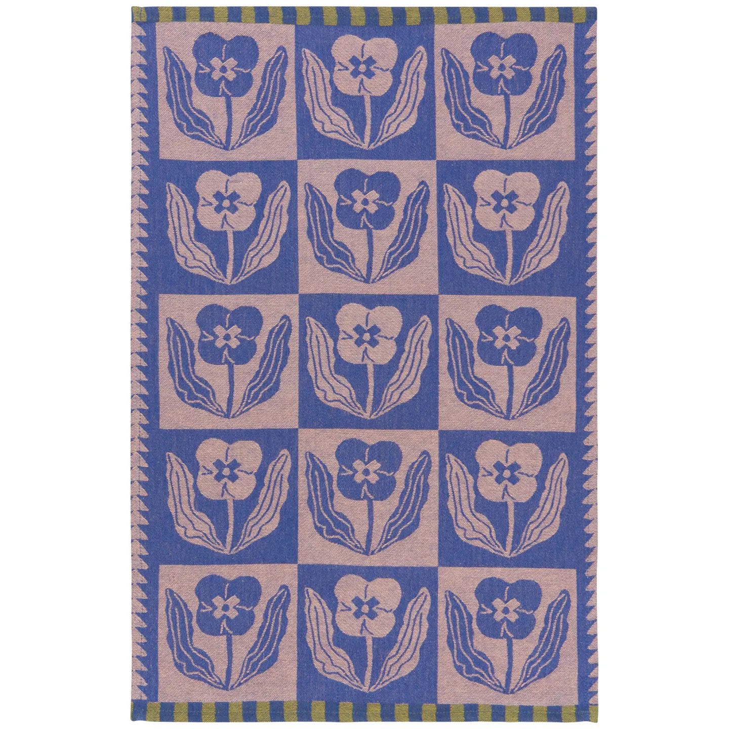 Purple Pansy Jacquard Dishtowel
