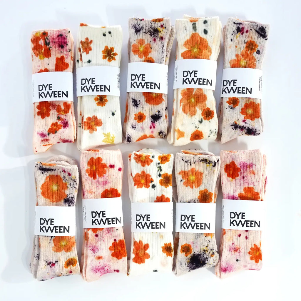 Botanically Dyed Bamboo Socks
