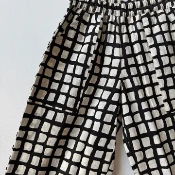 Omar Pant || Black Grid Pants