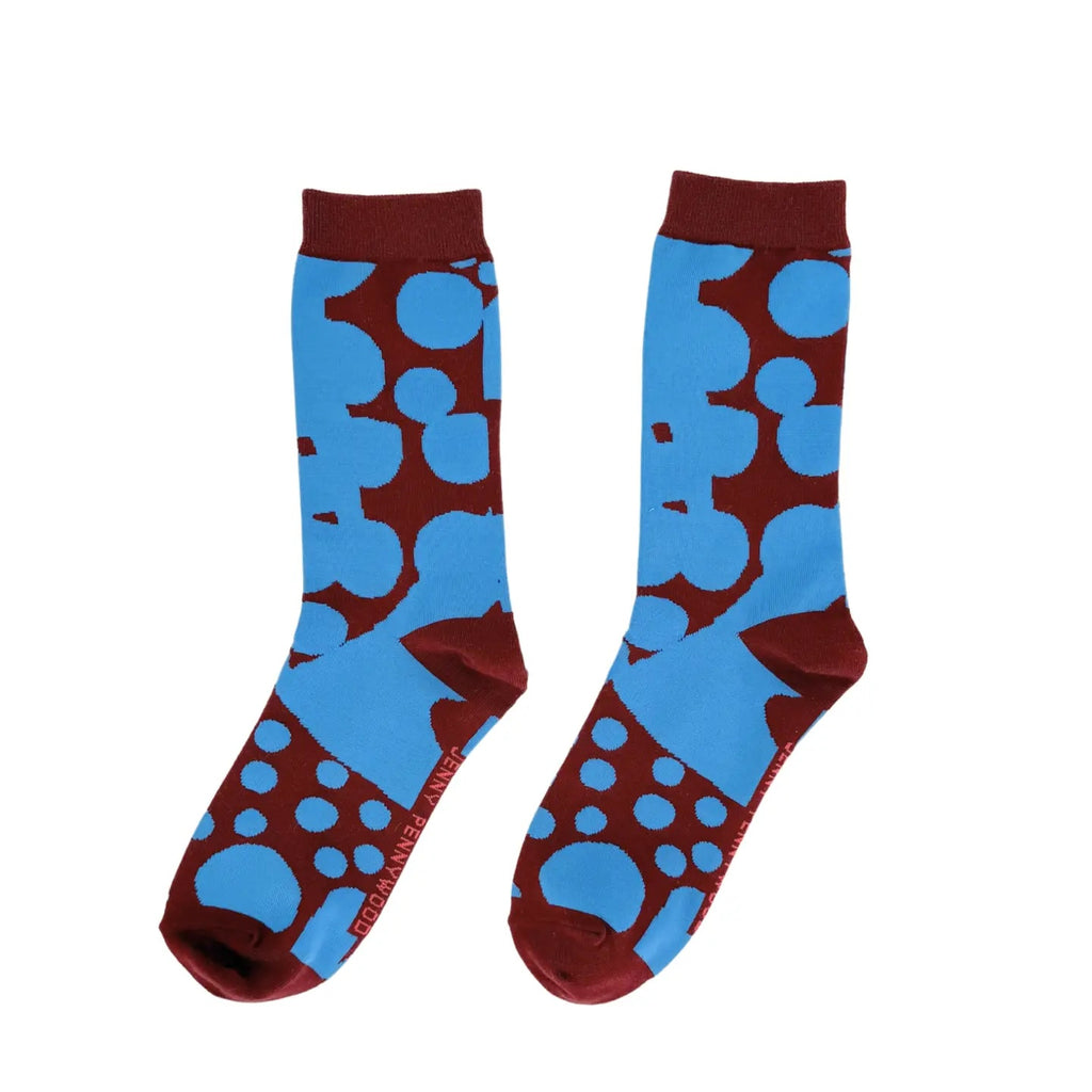 Crew Socks || Dottie || Blue Maroon