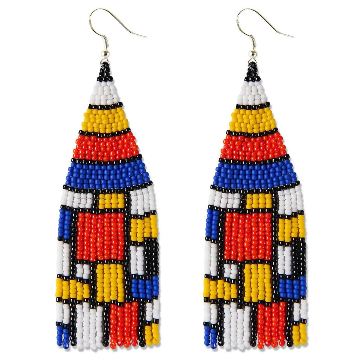 Piet Mondrian Inspired Dangle Earrings