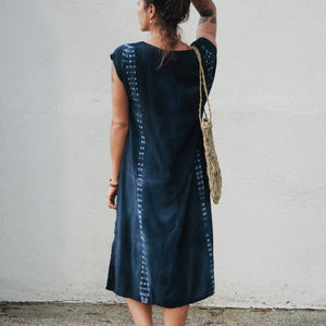 Market Dress || Blue Black