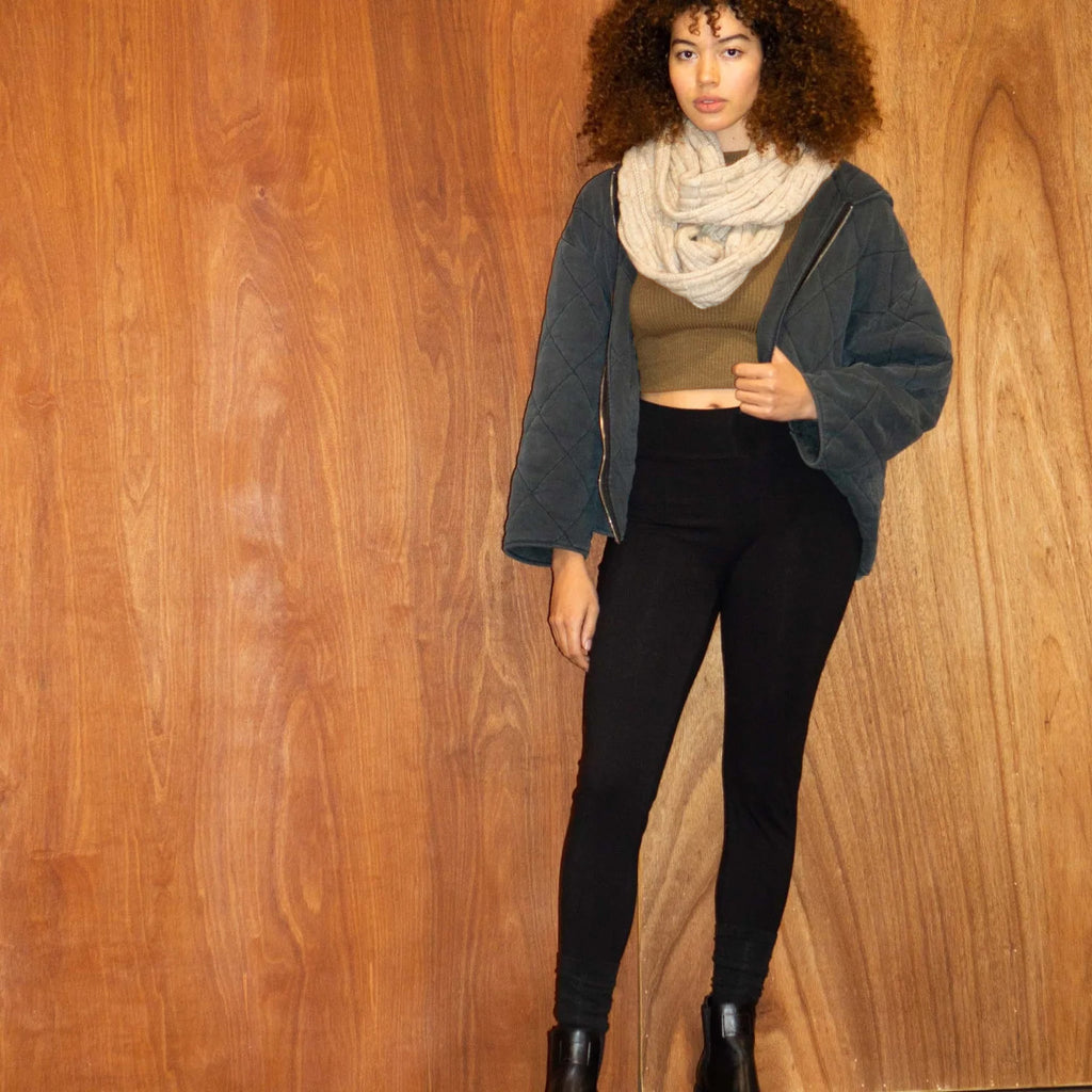 High Rise Cotton Leggings || Best Black || FINAL SALE