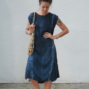 Market Dress || Blue Black