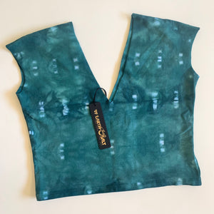 V Cotton Crop Top || Nirvana || Emerald
