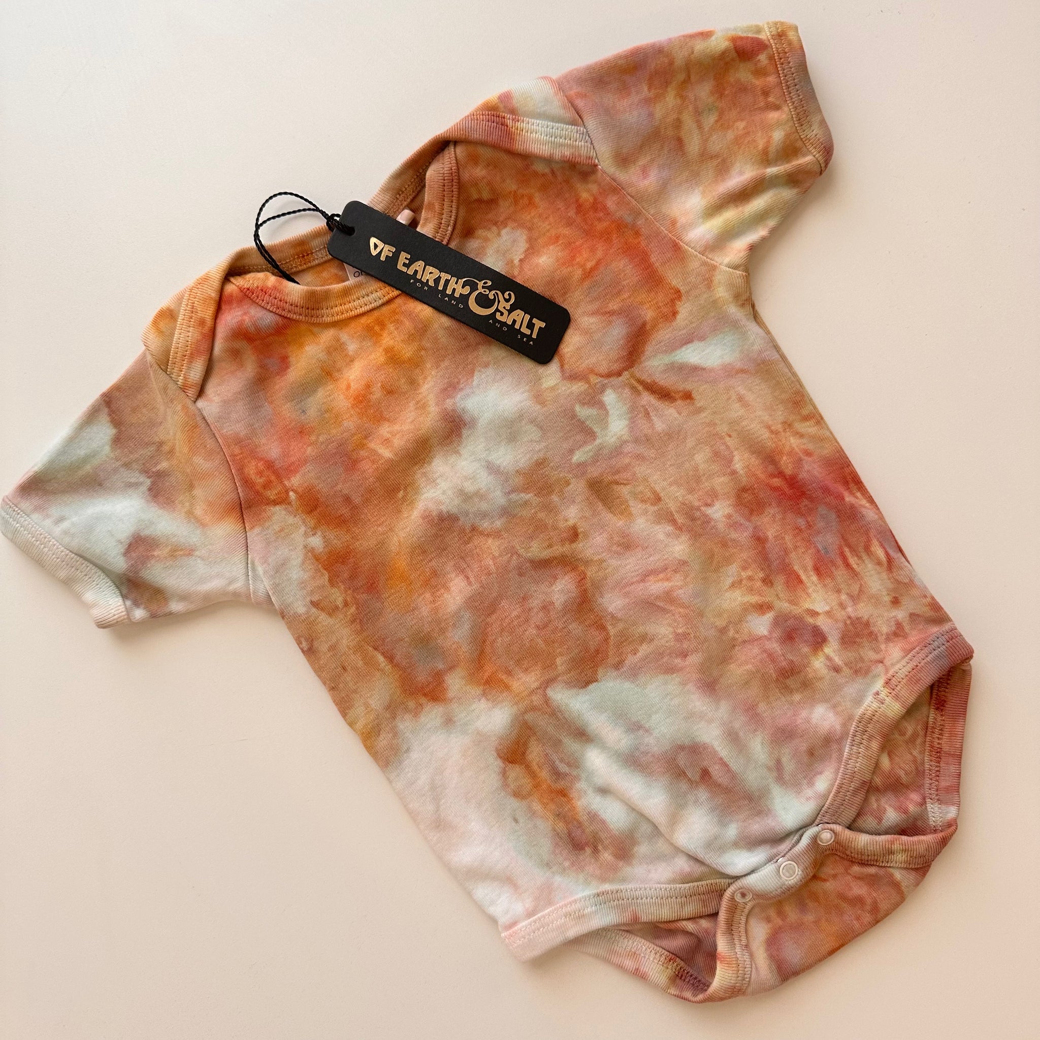 Organic Fair Trade Baby Onesie || Ice Dye