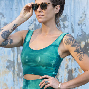 Crop Tank || Nirvana || Emerald