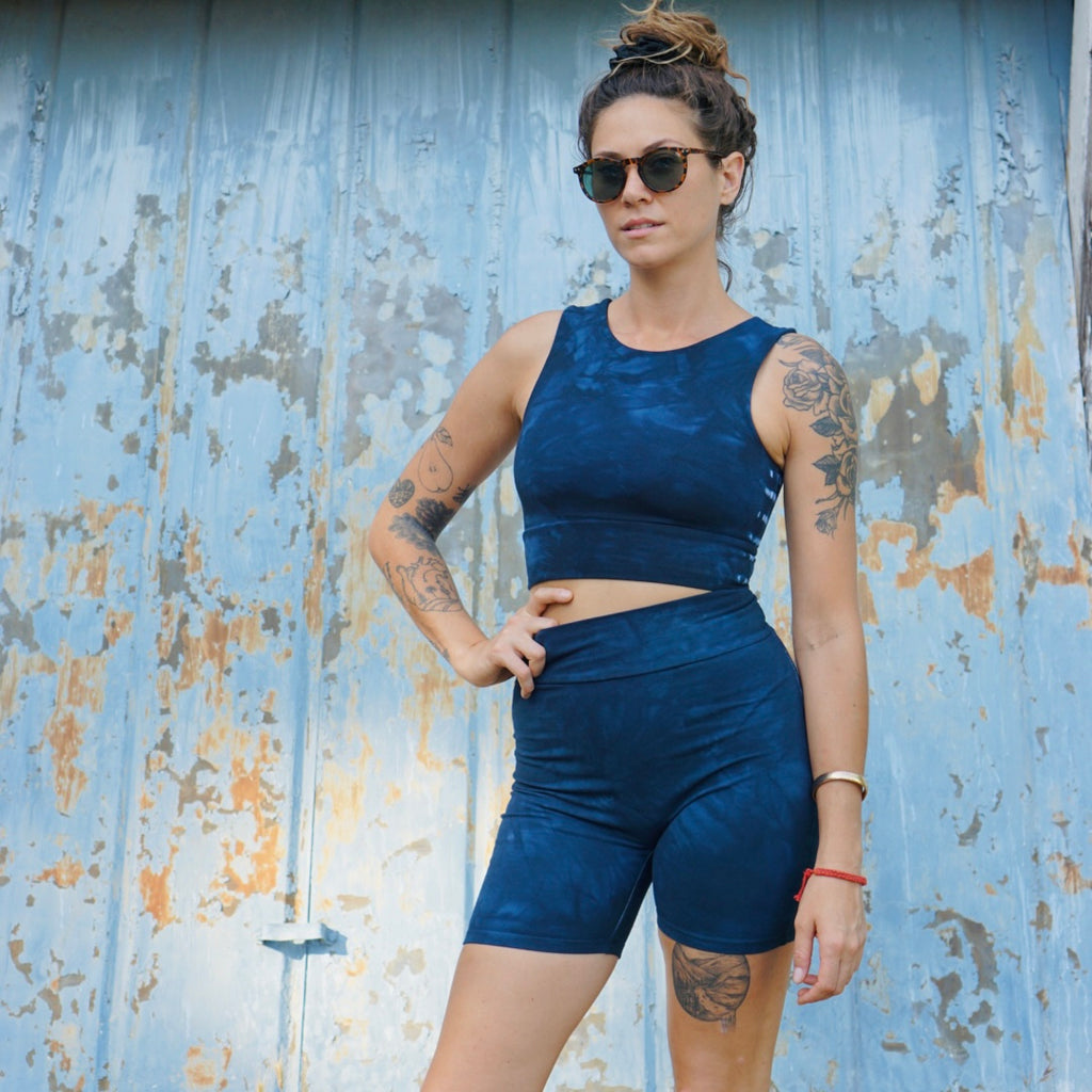 Bike Short || High Tide || Blue Black