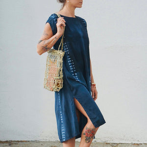 Market Dress || Blue Black