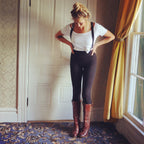 High Rise Cotton Leggings || Max Black