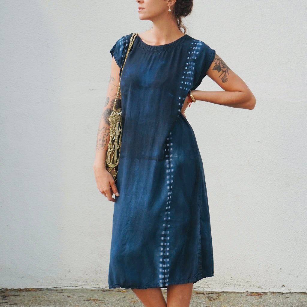 Market Dress || Blue Black