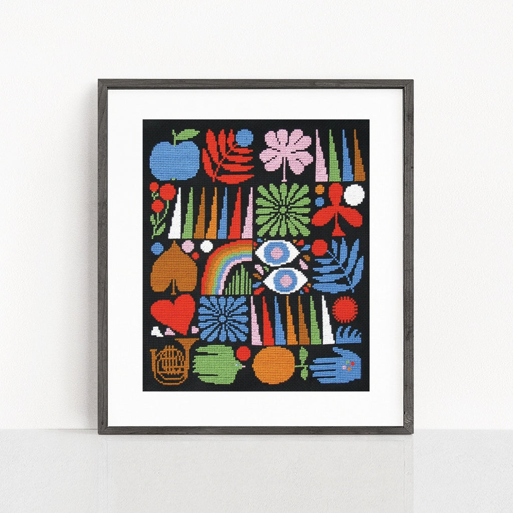 Joyful Grid Cross Stitch Kit