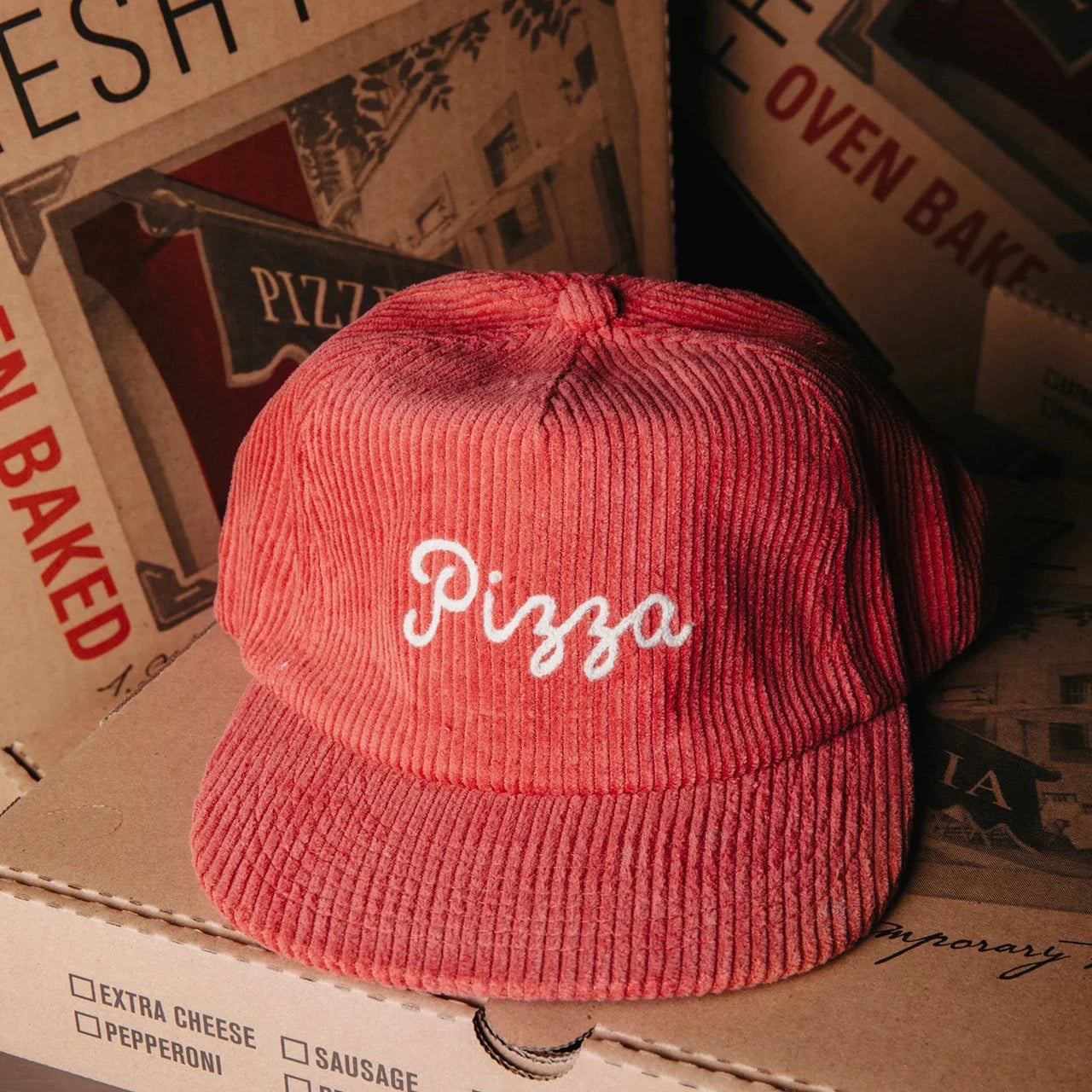 Trucker Hat || Pizza Corduroy