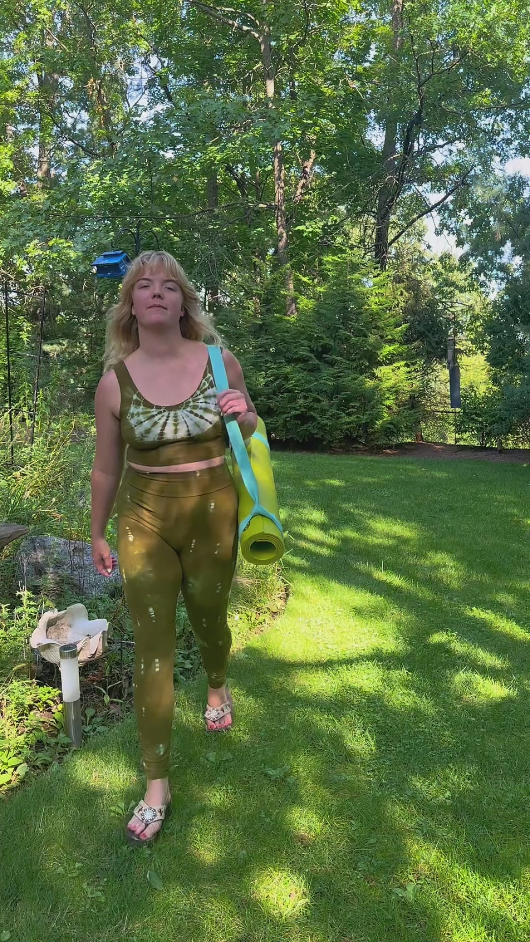 Hand-Dyed Leggings || Nirvana || Avocado