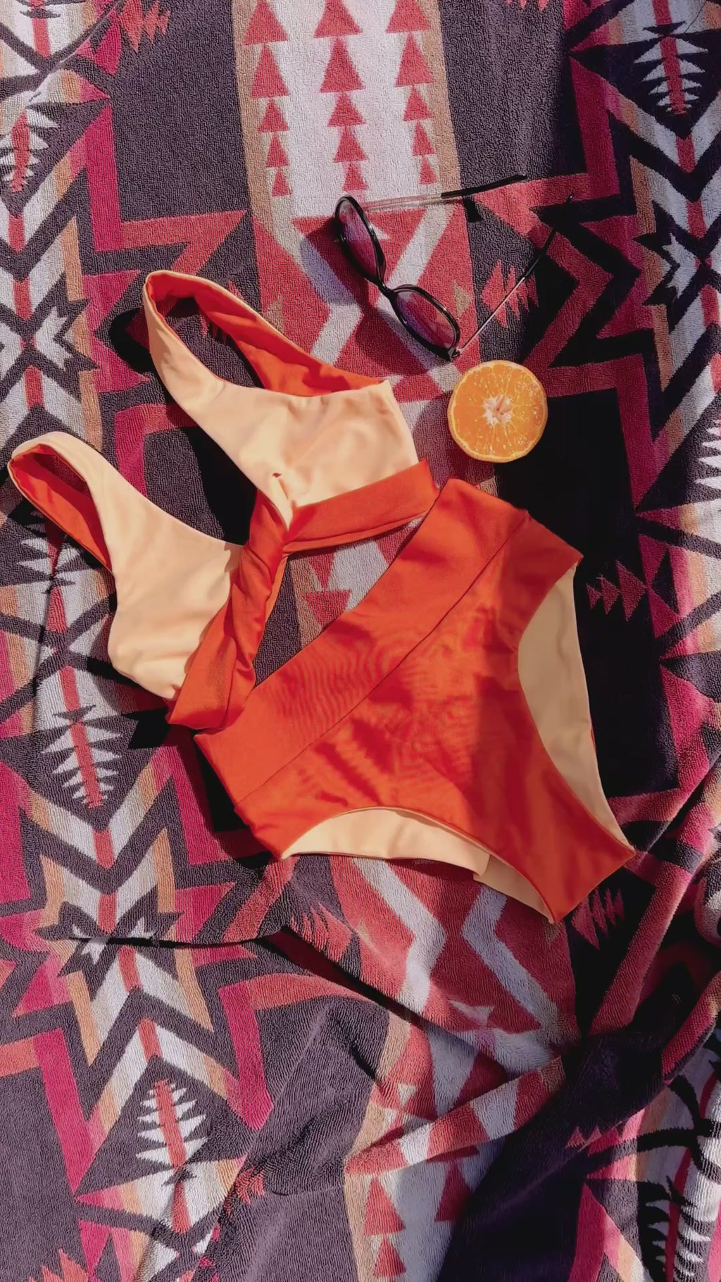 Swim Crop Tank || Tequila Sunrise