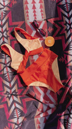 Swim Crop Tank || Tequila Sunrise