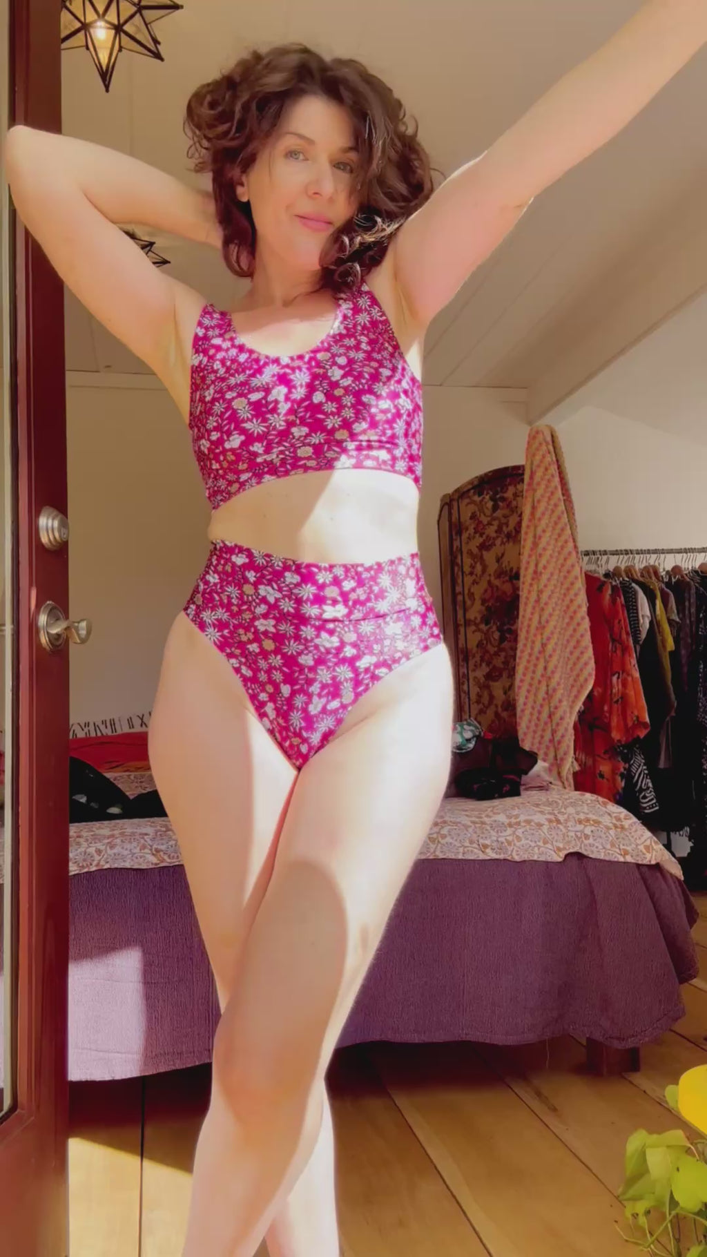 Swim Crop Tank || Baby's Breath