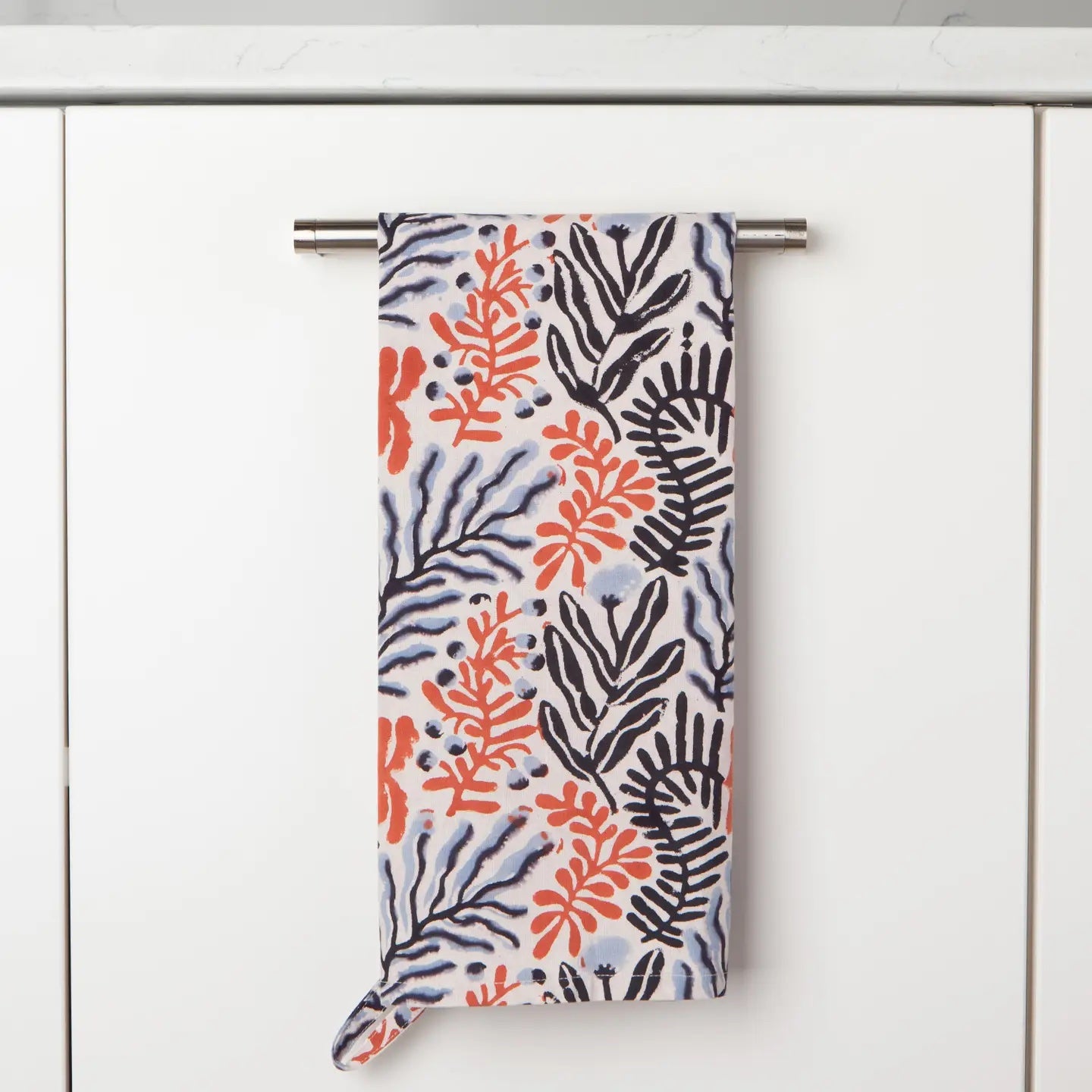 Entwine Cotton Block Printed Dishtowel