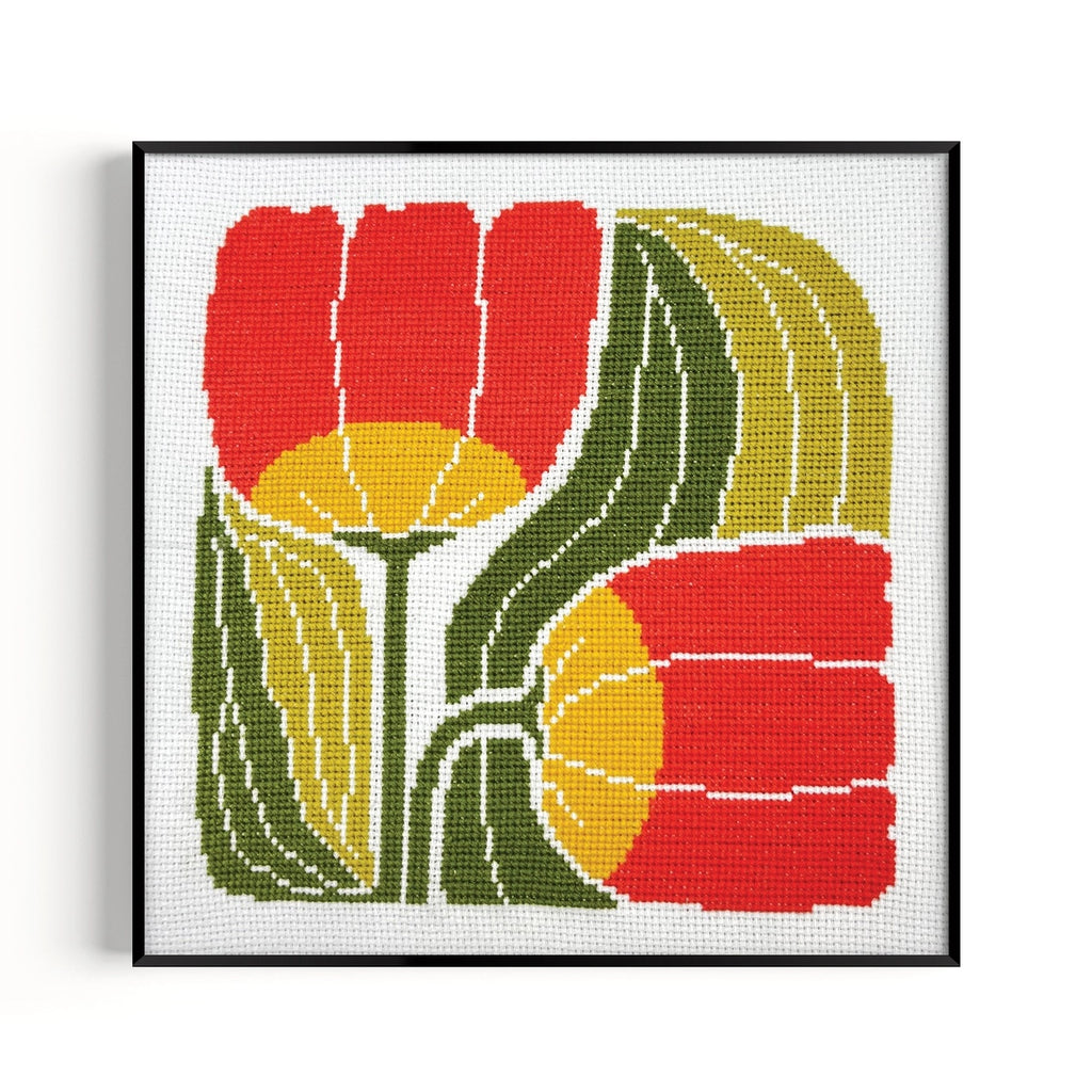Twin Blooms Beginner Cross Stitch Kit