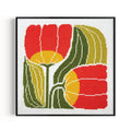 Twin Blooms Beginner Cross Stitch Kit