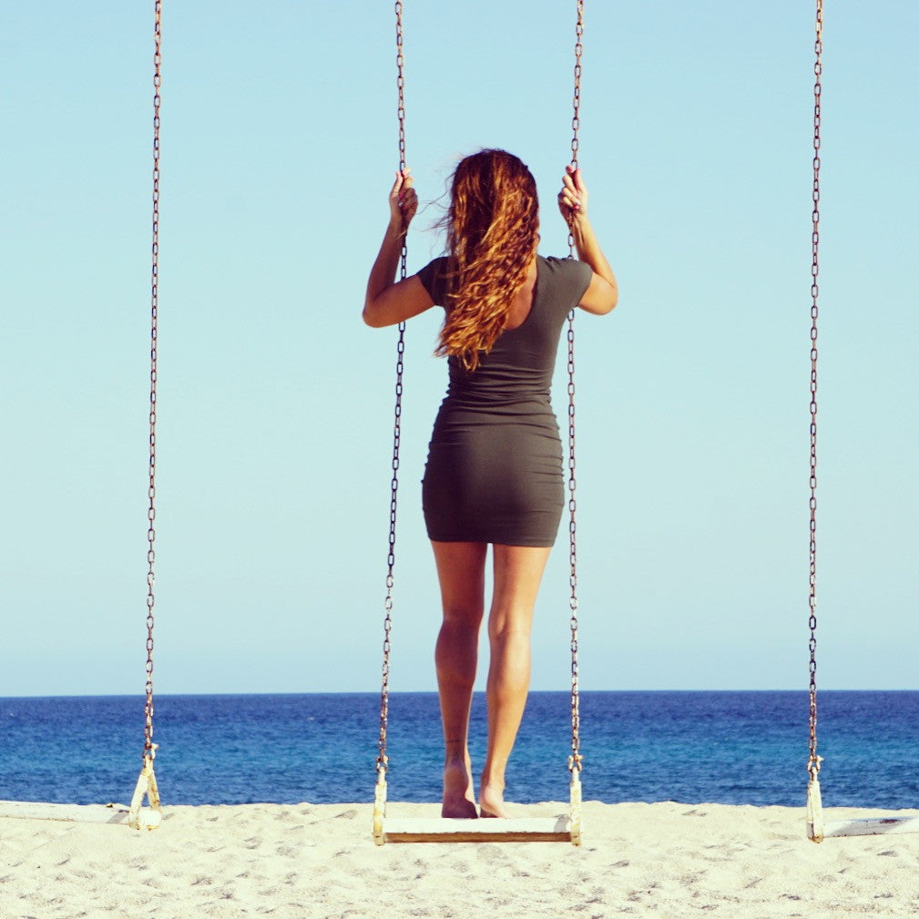 Maya Slip Dress  || Eastern Olive