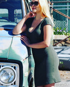 Maya Slip Dress  || Eastern Olive