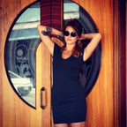 Maya Slip Dress  || Black