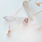 Rough-Cut Gemstone Gold Necklace