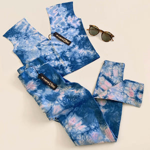 High Rise Cotton Leggings || Cotton Candy Indigo