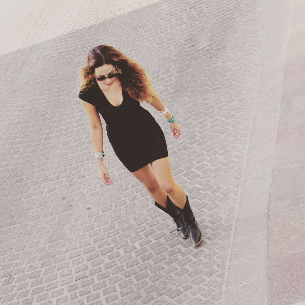 Maya Slip Dress  || Black