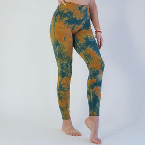 High Rise Cotton Leggings || Marble