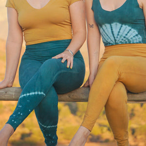 High Rise Cotton Leggings || La Paz || Emerald
