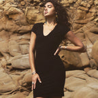 Maya Slip Dress  || Black