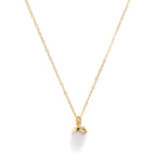 Rough-Cut Gemstone Gold Necklace