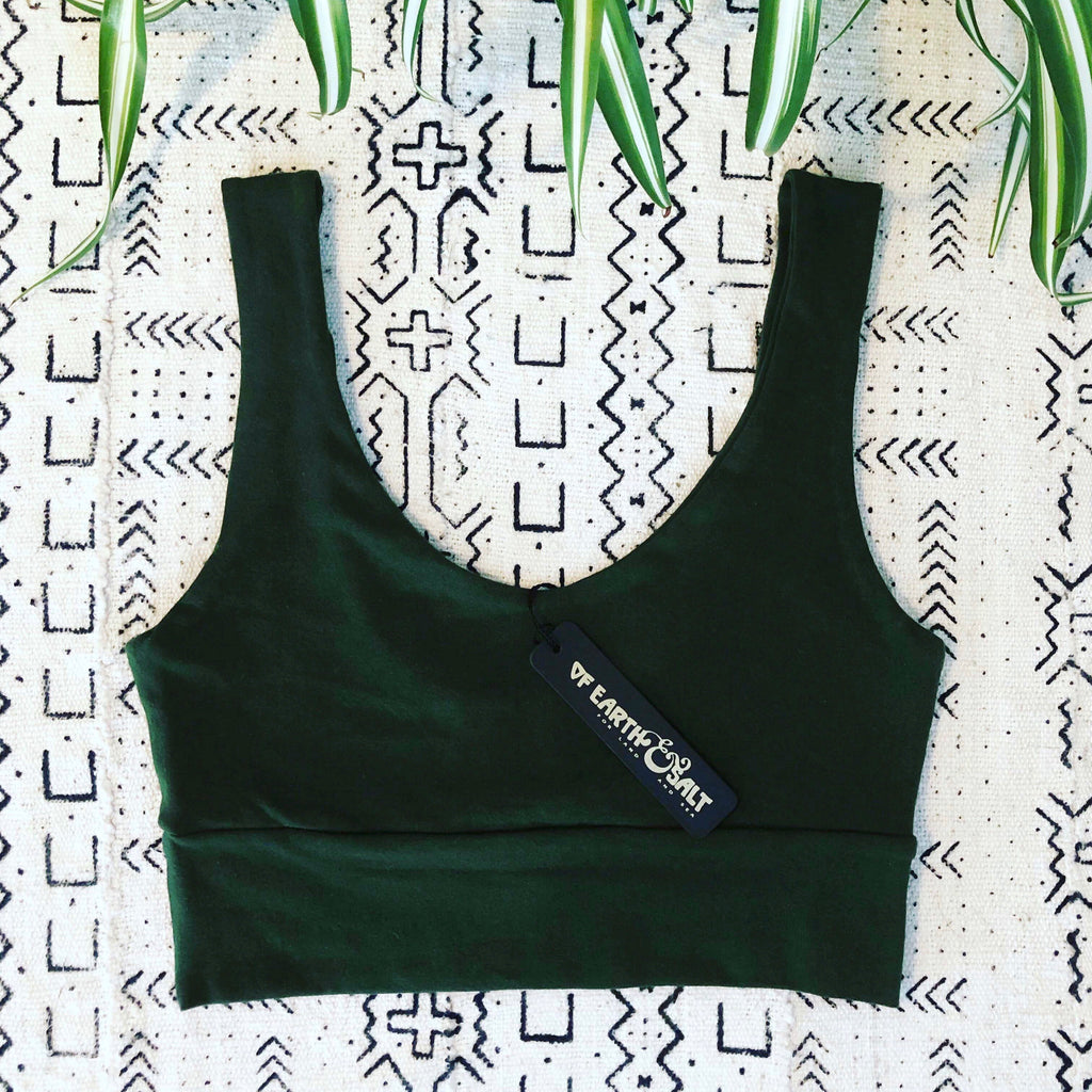 Crop Tank || Dark Olive