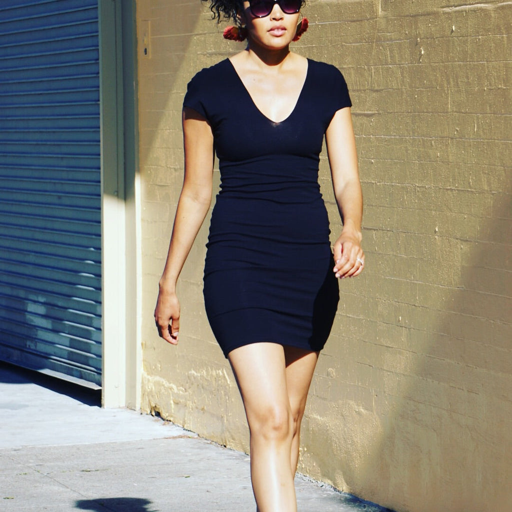 Maya Slip Dress  || Black