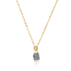 Rough-Cut Gemstone Gold Necklace