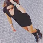 Maya Slip Dress  || Black