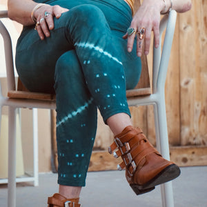 High Rise Cotton Leggings || La Paz || Emerald