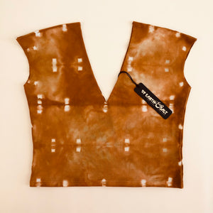 V Cotton Crop Top || Nirvana || Bronze