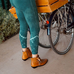 High Rise Cotton Leggings || La Paz || Emerald
