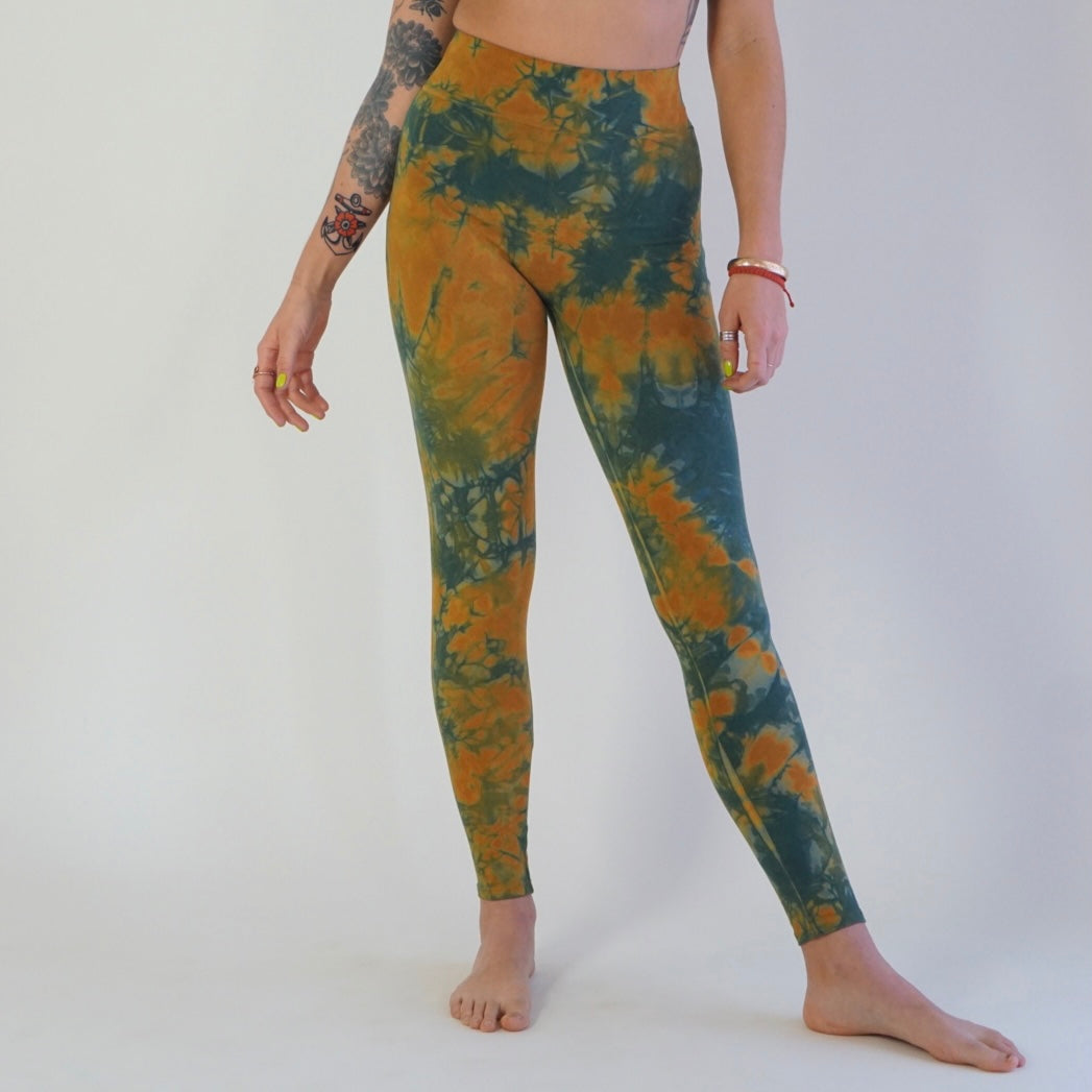 High Rise Cotton Leggings || Marble